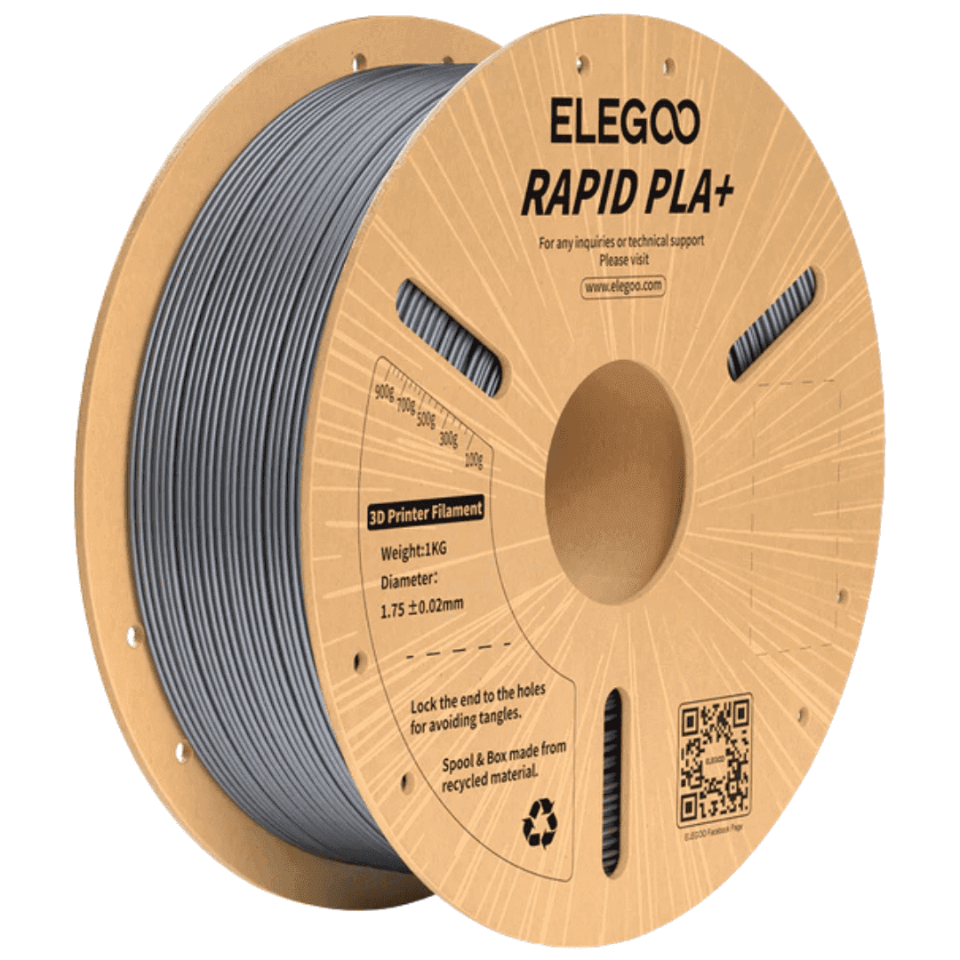 FILAMENTO ELEGOO RAPIDO PLA+ -1.75mm-1KG-GRIS 600 mm/s