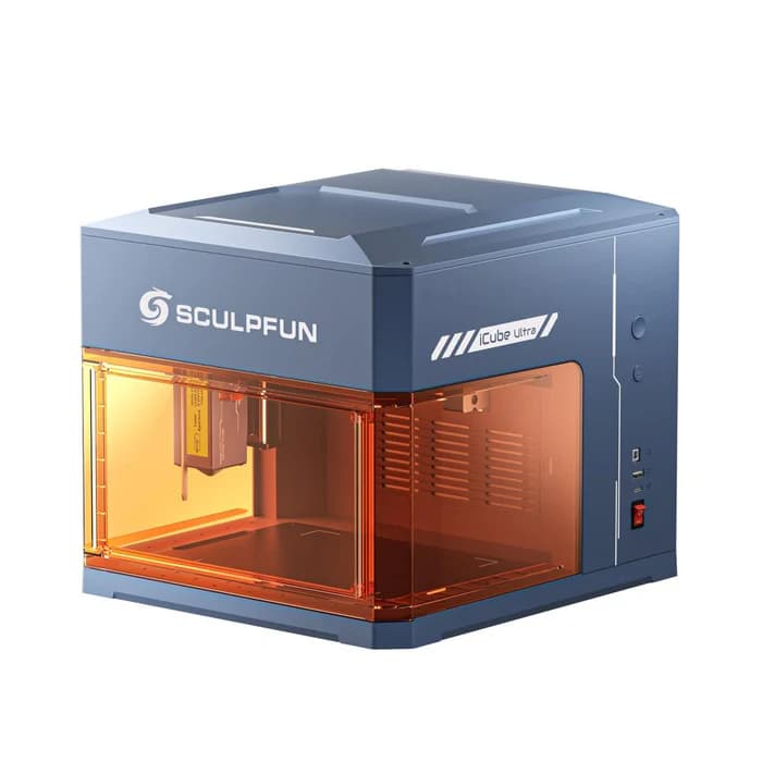 Grabadora laser SCULPFUN iCube Ultra Luz azul dual 12W + luz infrarroja de 1,2W