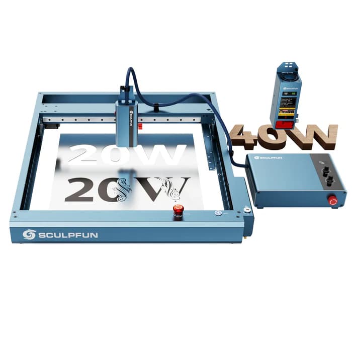 SCULPFUN A9 Ultra Láser diodo dual 20/40W + láser de fibra infrarroja 20W - Entrega Inmediata