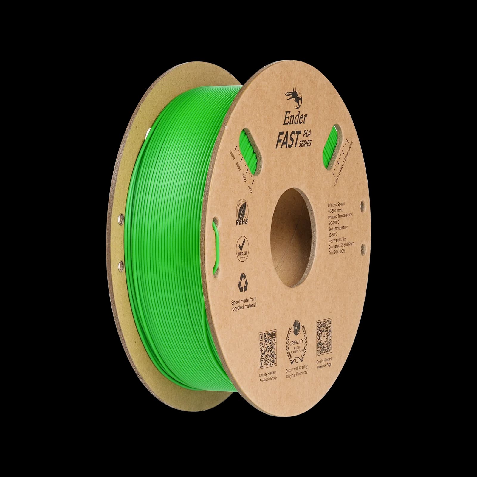 FILAMENTO CREALITY ENDER FAST PLA VERDE 1KG