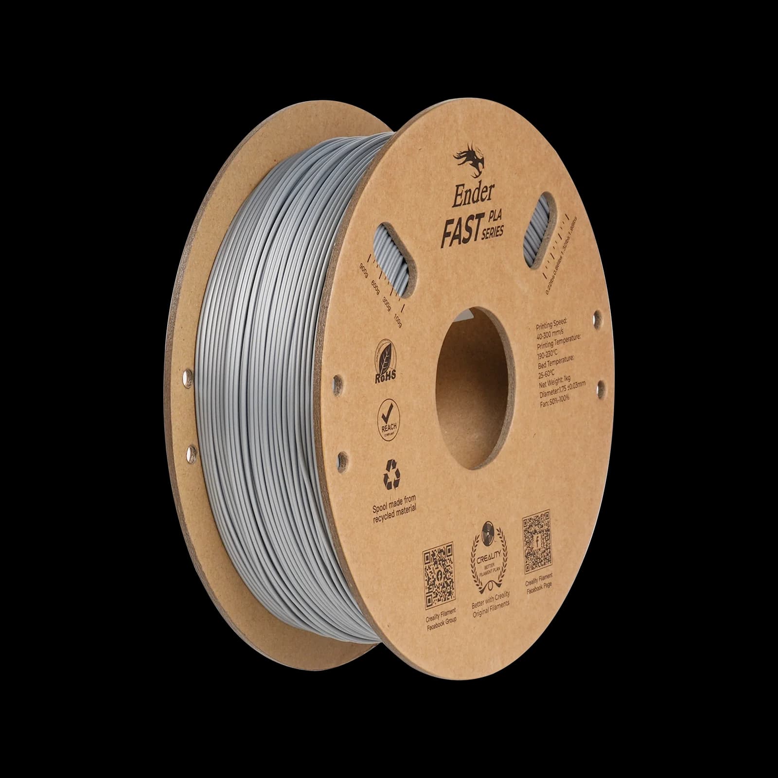 FILAMENTO CREALITY ENDER FAST PLA PLATA 1KG