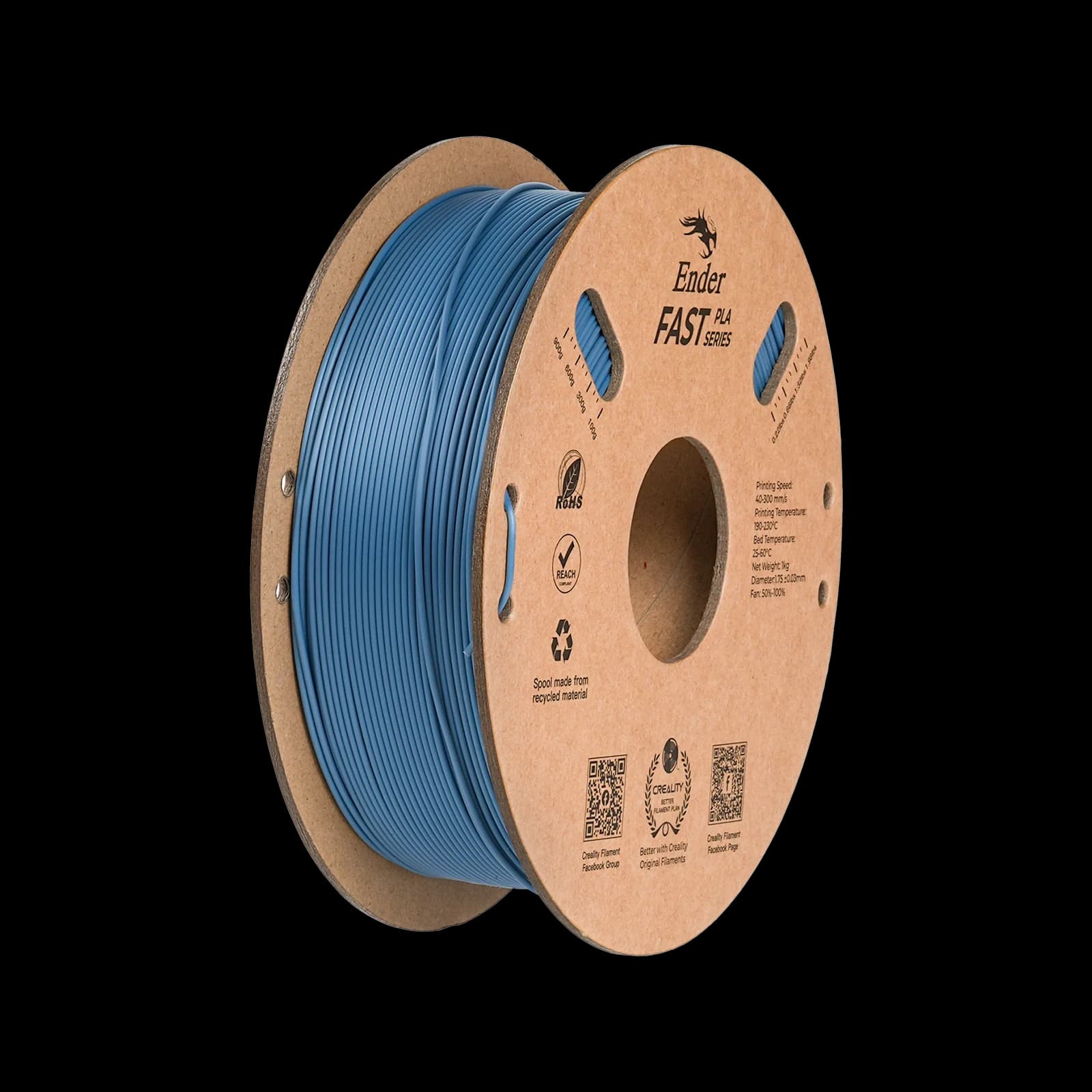 FILAMENTO CREALITY ENDER FAST PLA GRIS 1KG