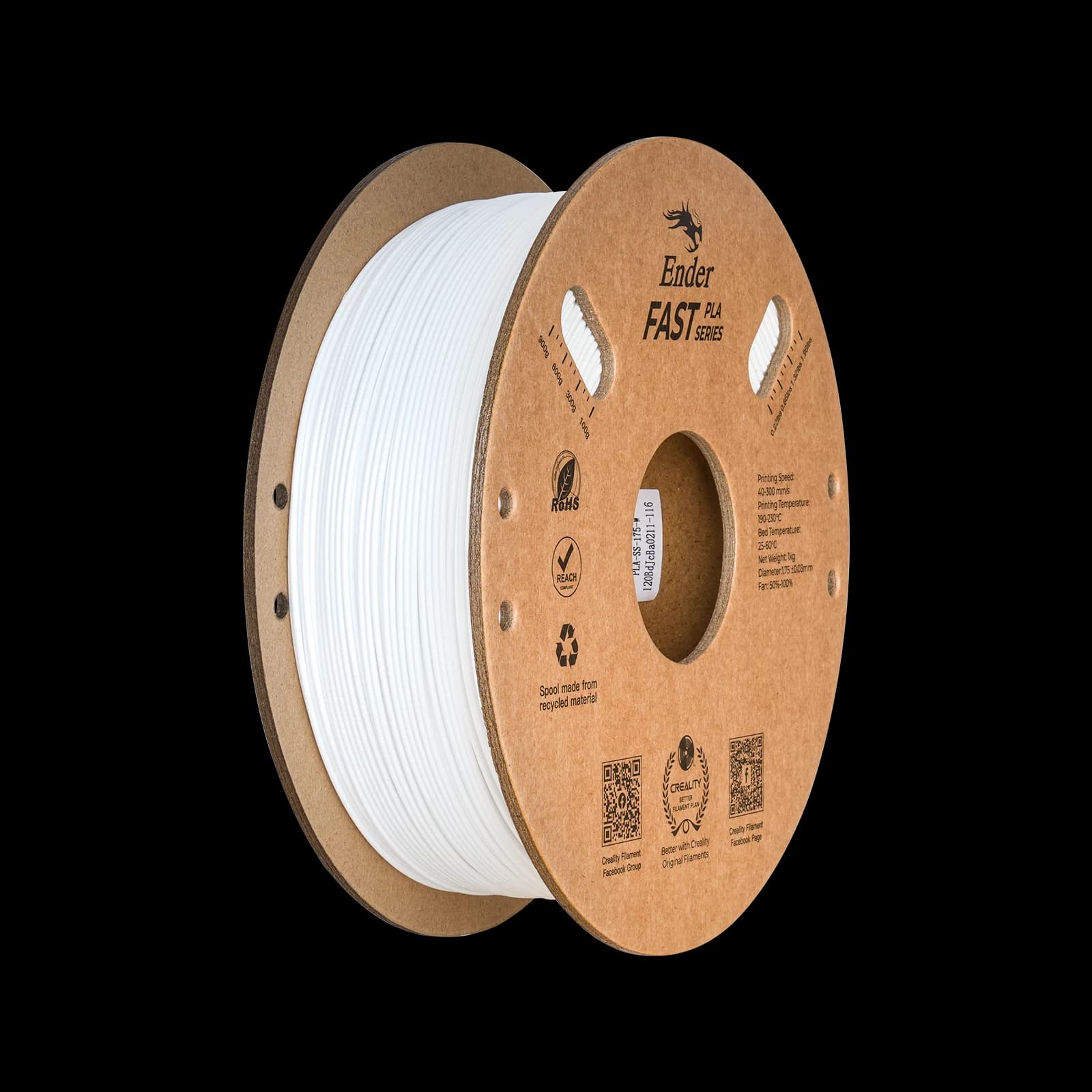 FILAMENTO CREALITY ENDER FAST PLA BLANCO 1KG