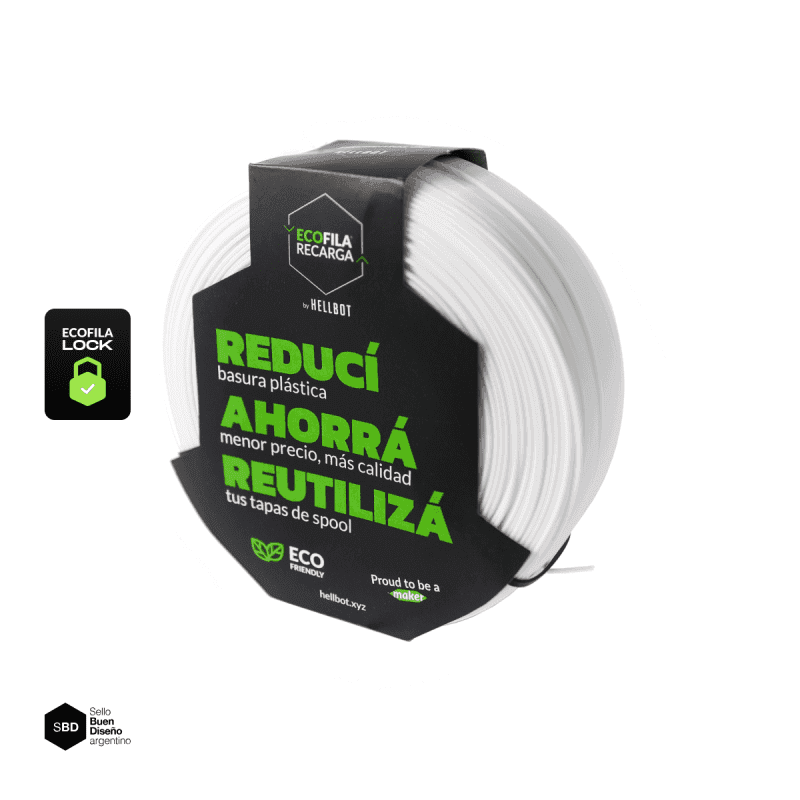 Recarga Ecofila Hellbot PLA - Blanco - Lock
