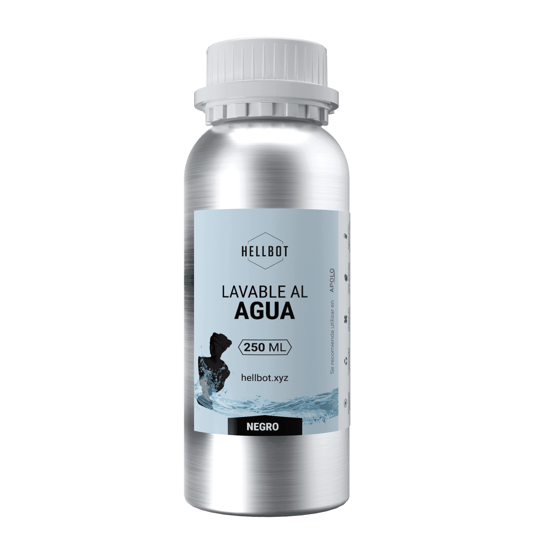 Hellbot Lavable al agua x 250ML - Negro