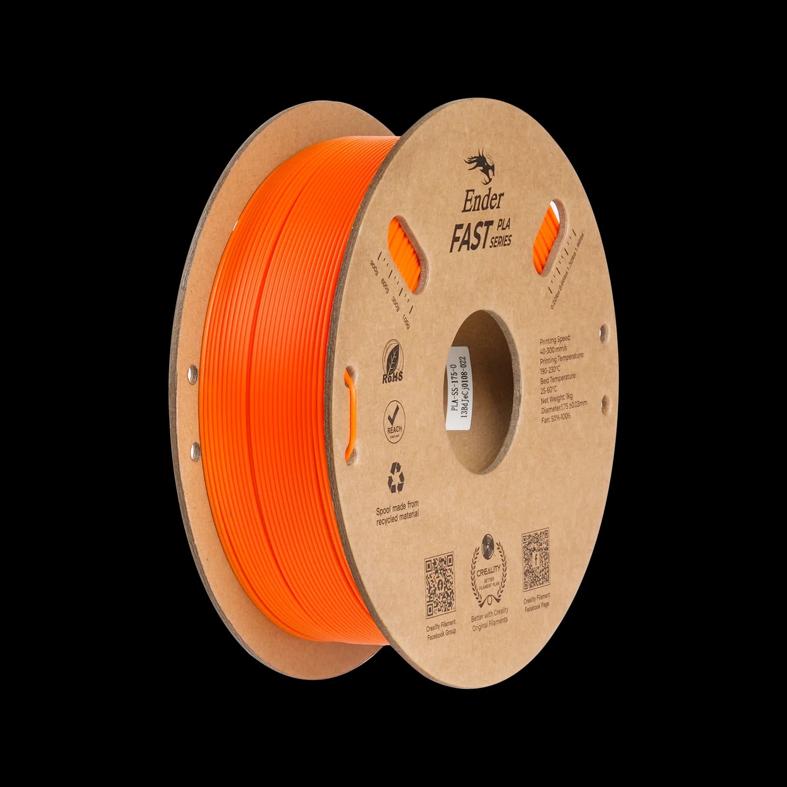 FILAMENTO CREALITY ENDER FAST PLA NARANJA 1KG