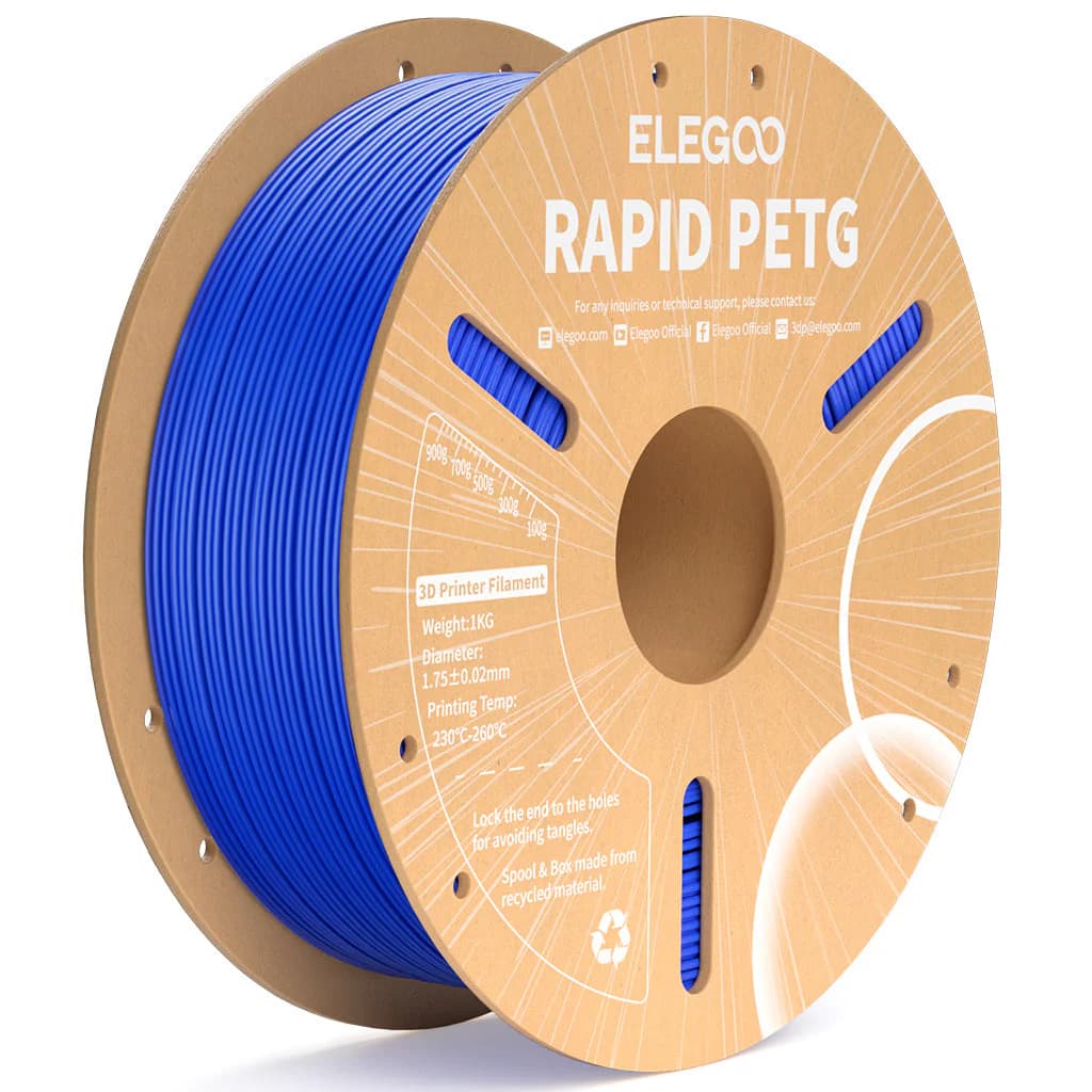 FILAMENTO ELEGOO PETG RAPIDA -1.75mm-1KG- AZUL