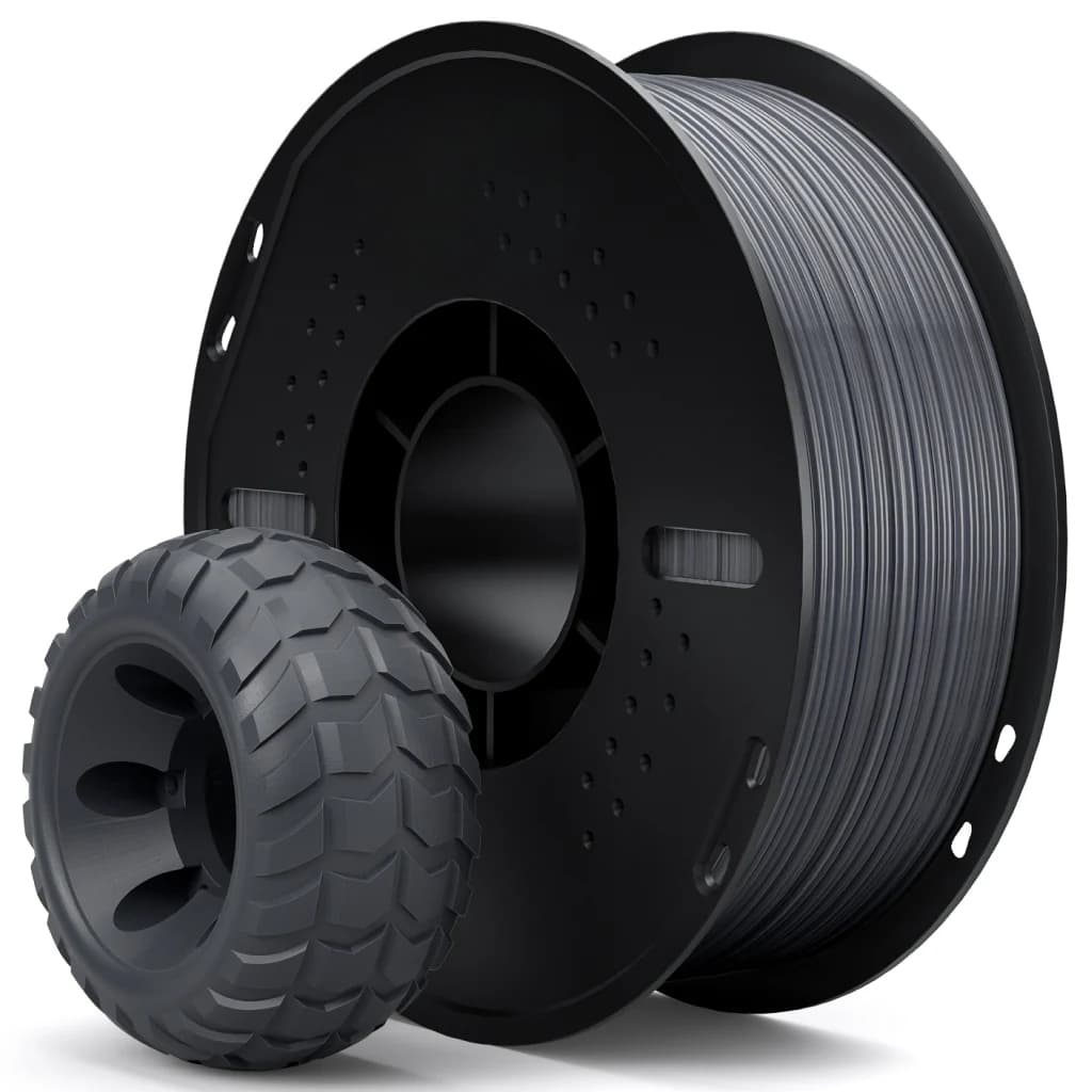 FILAMENTO ELEGOO TPU 95A 1KG Gris 1.75mm (BOBINA PLASTICA)