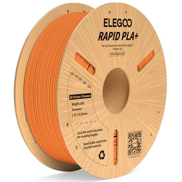 FILAMENTO ELEGOO RAPIDO PLA+ -1.75mm-1KG- NARANJA 600 mm/s
