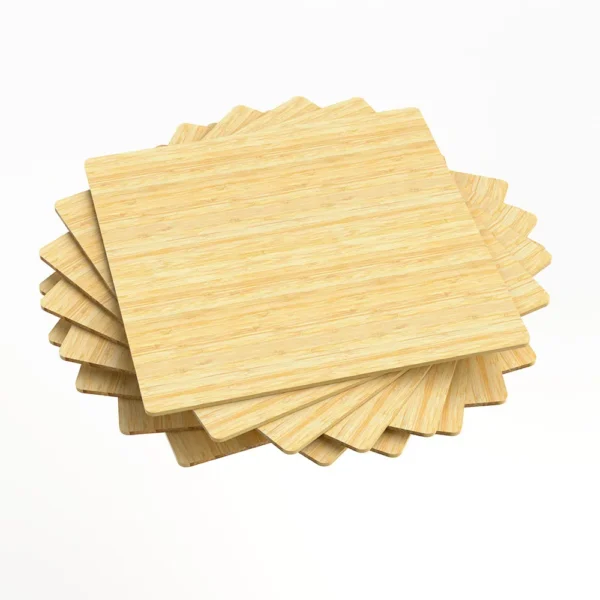 Paquete de tablero de bambú _200×200×3mm tablero de bambú 10 piezas