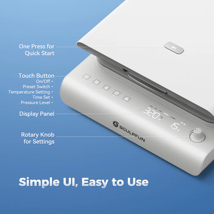 SCULPFUN H1 Maquina de prensado termico automatico - Entrega Inmediata - Imagen 13