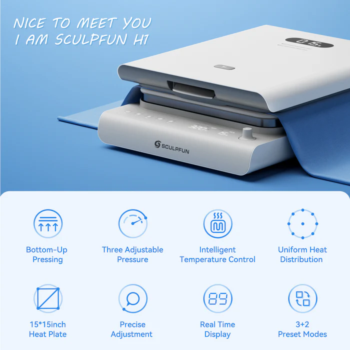 SCULPFUN H1 Maquina de prensado termico automatico - Entrega Inmediata - Imagen 5