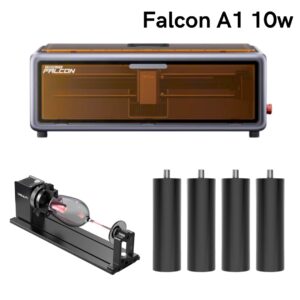 Combo Grabadora Laser Creality Falcon A1 10W + Accesorio Giratorio Creality + Elevadores Creality Risers