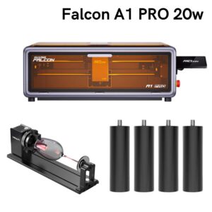 Combo Grabadora Laser Creality Falcon A1 Pro 20W + Rodillo Giratorio Creality + Falcon Tacos