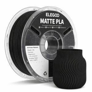 FILAMENTO ELEGOO PLA MATTE-1.75mm-1KG-NEGRO MATTE (BOBINA PLASTICA)