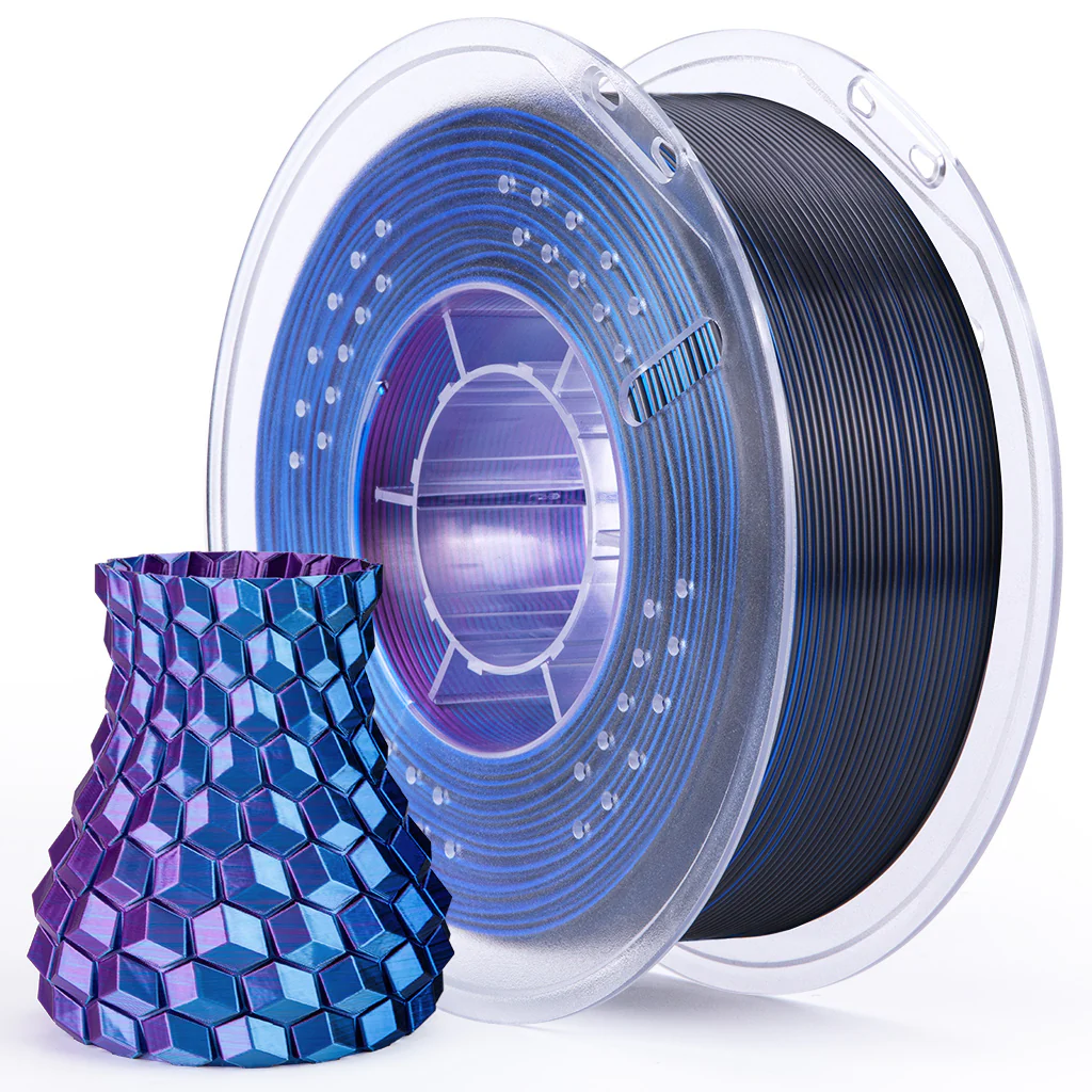 FILAMENTO ELEGOO SILK PLA -1.75mm-1KG- AZUL VIOLETA NEGRO