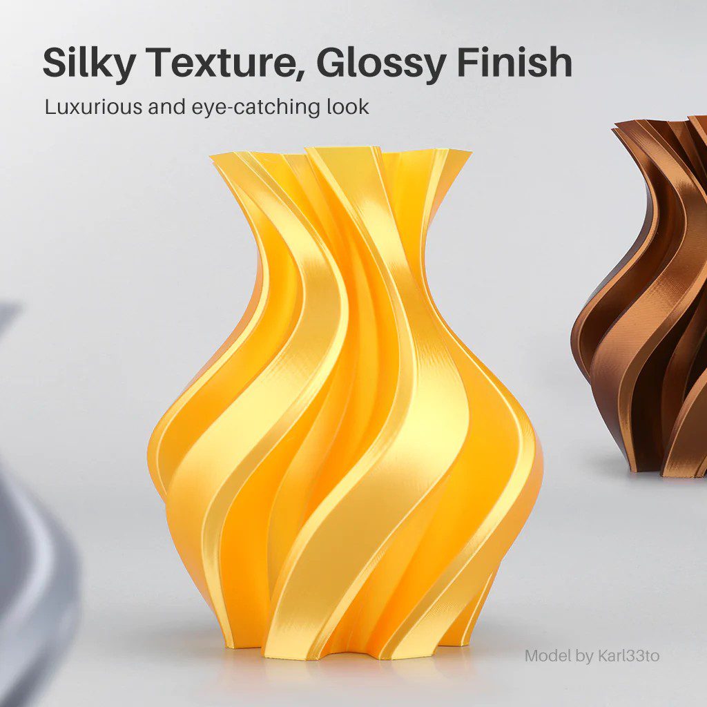 Filamento Elegoo Silk PLA 1.75mm 1kg Dorado - Imagen 3