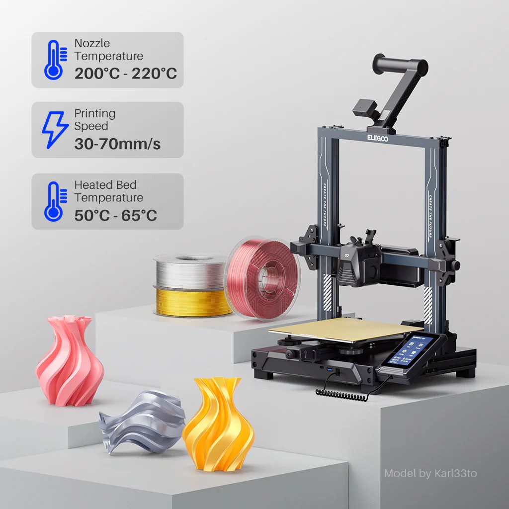 Filamento Elegoo Silk PLA 1.75mm 1kg Dorado - Imagen 6