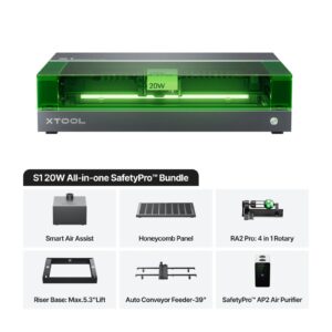 Grabadora Laser Xtool S1 20W + Combo Rotativo
